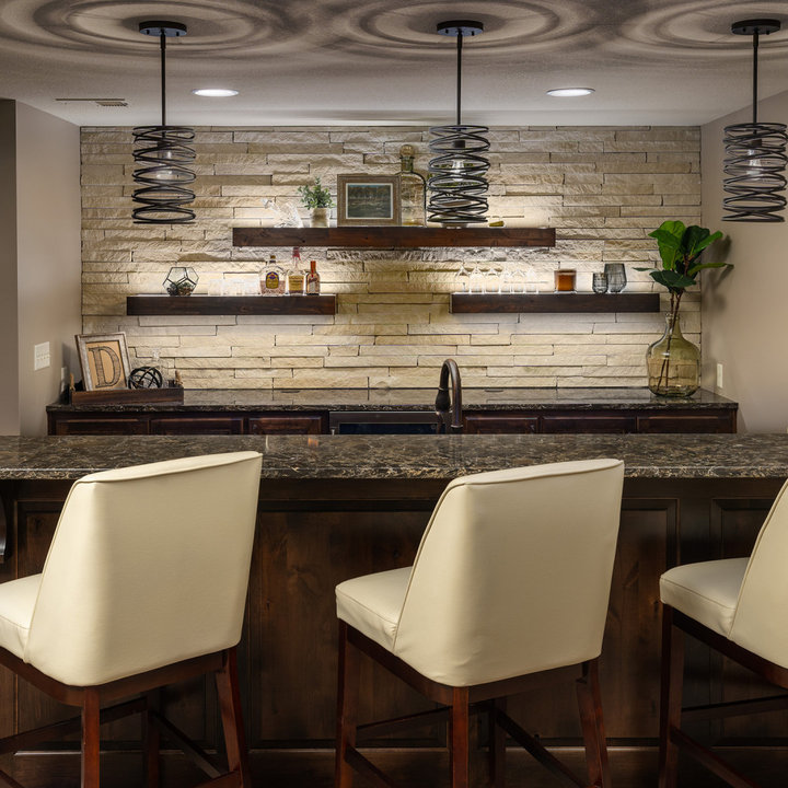75 Most Popular 75 Beautiful Home Bar with Floating Shelves Ideas and