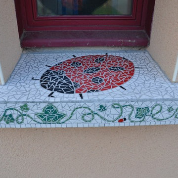 Mosaïque, appui de fenêtre