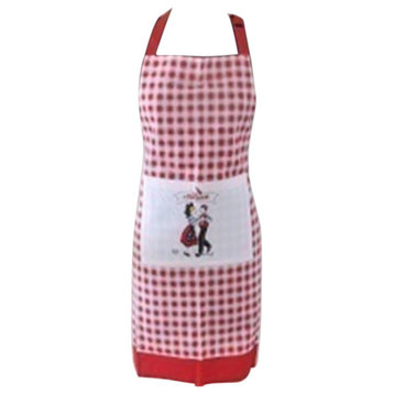 Angel Cotton Kitchen Woman Chef Apron with Dancing Couple Design