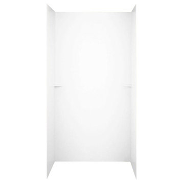 Swan 36x48x72 Solid Surface Shower Wall Surround, White