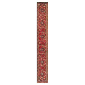 Pasargad AZ Collection Hand-Knotted Lamb's Wool Runner, 2'6"x18'4"