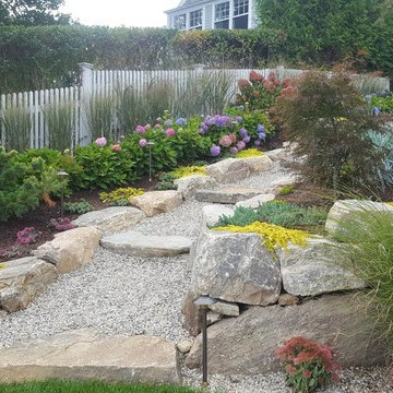 Boulder Terracing, Landscaping and Stepping Stone Pathway