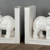 Ceramic Elephant Bookends, Set of 2