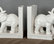 Ceramic Elephant Bookends, Set of 2