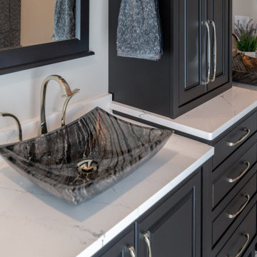 Eden Bath Master Bathroom with Stone Vessel Sinks