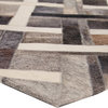 Natural Hide Cowhide Gray/Ivory Area Rug, 5'x8'