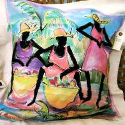 Lyris Tracey/Island Mantra Home - Caribbean Art Pillow - Decorative Pillows