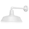 14in. Barn Light Fixture With Gooseneck Arm, White, 13" Long Straight Arm