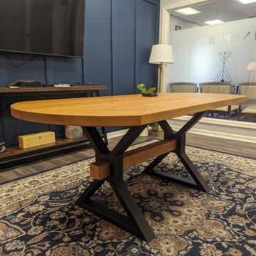 Engraved Cherry Hardwood Conference Table
