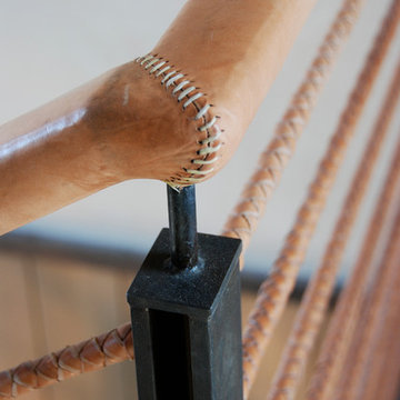 Leather Wrapped Stair Railings