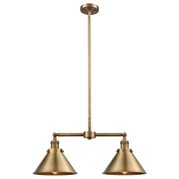 Briarcliff 2-Light Chandelier, Brushed Brass, Brushed Brass