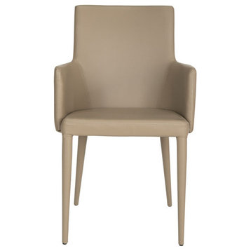 Amber Arm Chair Taupe Pu Leather