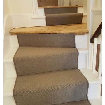 Grey Carpet Runner Installation by The Flooring Group