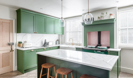 Kitchen Tour: Green and Pink Give This Room a Modern Country Feel