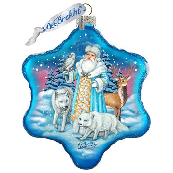 Santa's Polar Story Snowflake Ornament