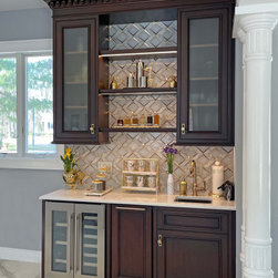 Classic white painted kitchen North Brunswick, NJ - Wine And Bar Cabinets