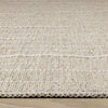 Paris Collection Beige Lines Flatweave Wool Blend Area Rug, 7'10"x10'10"