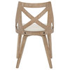 Lumisource Charlotte Set of 2 Chair, White Washed Wood CH-CHARLOT WWCR2