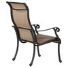 Stinson Sling Patio 2 Chairs With Aluminum Frame, All-Weather Furniture, Dark Lava Bronze