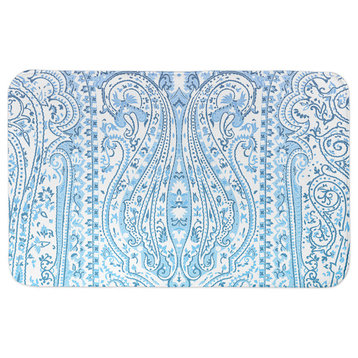 Blue Boho Sketched Tapestry 34x21 Bath Mat