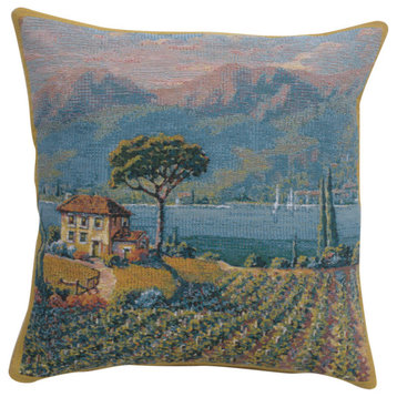 Lakeside Vineyard Left Decorative Couch Pillow Cover