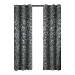Royal Tradition - Claire Micro Suede Blackout Panels, 2PC, Gray - Curtains