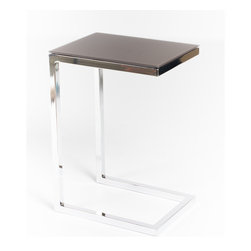 Safari Cee Chrome Side Table | Wenge - Coffee Tables