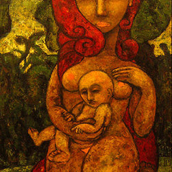 Woman With Child - Paintings