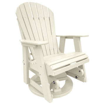 Phat Tommy Outdoor Swivel Glider Chair - Adirondack Glider Chair, White