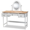 Baxton Studio Sylvie Classic and Traditional White 3-Drawer Wood Vanity