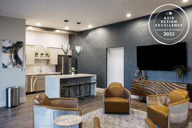Inspiration for an industrial living room remodel in Phoenix