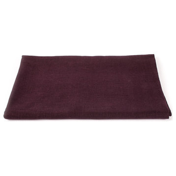 Linen Prewashed Lara Bath Towel, Aubergine, 65x130cm