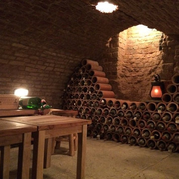 Conversion of vaulted basement into a wine cellar in Kensington Square