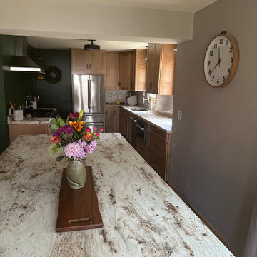 Warm & Functional: Birch Cabinet Kitchen Remodel with River Gold Countertops