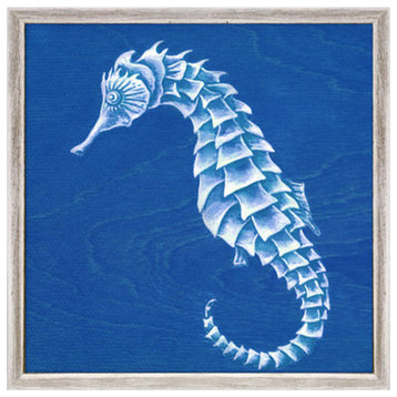 "Marine Seahorse" Mini Framed Canvas by Karin Grow