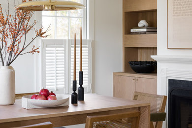 Inspiration for a contemporary dining room remodel in Boston