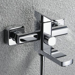 Chrome Finish Solid Brass Tub Faucet without Hand Shower T0516W - Bathtub Faucets