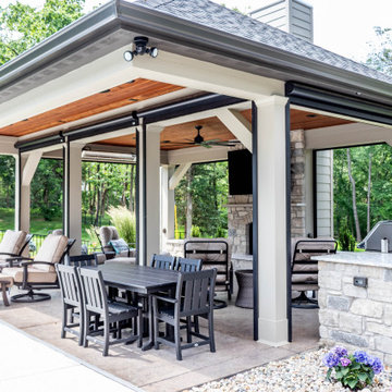 Covered Patio with a Hip Style Roof