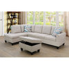 Star Home Living 3PC Left-Facing Sectional Sofa with Ottoman