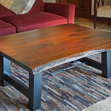 Industrial Live Edge Coffee Table in Upper Arlington, OH
