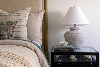 Example of a transitional bedroom design in Salt Lake City