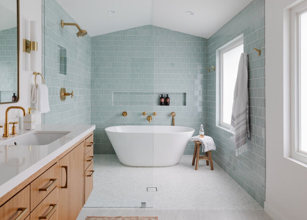 Midcentury Bathroom by Alexandra Killion Interiors LLC