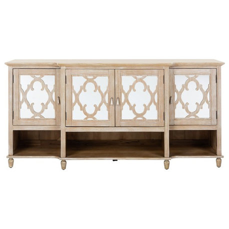 Safavieh Couture Juliette Mirrored Sideboard, White Washed