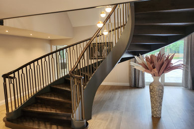 This is an example of a modern staircase in Cheshire.