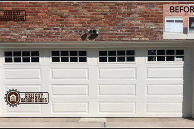 Convert 2 garage door door to single garage door