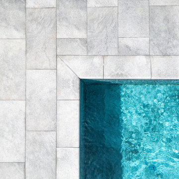 Antique Grey & Pool Garden Grey Porcelain Tiles -Fethiye,Mugla Villa