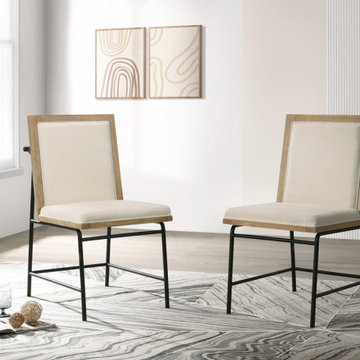 Magnus Set of 2 Oak Finish Dining Chairs