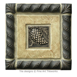 Pine Cone &mdash; Fine Art Tileworks handmade tile - Tile