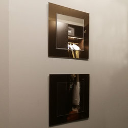 Clear on Grey Accent Mirrors - Wall Mirrors