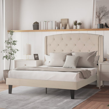 ARBO Upholstered Platform Beds with Headboards